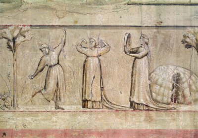 Gerechtigheid, detail van de dansers, 1303-05 door Giotto di Bondone